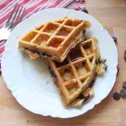 Snow Day Chocolate Chip Waffles