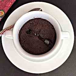 Healthy and GF Chocolate Cake in a Mug