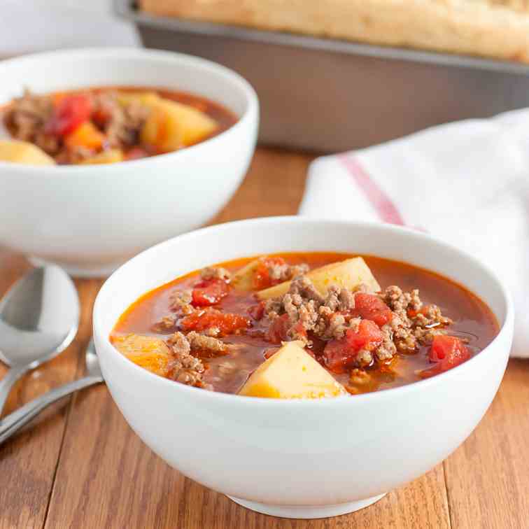 Quick and Easy Hamburger Soup