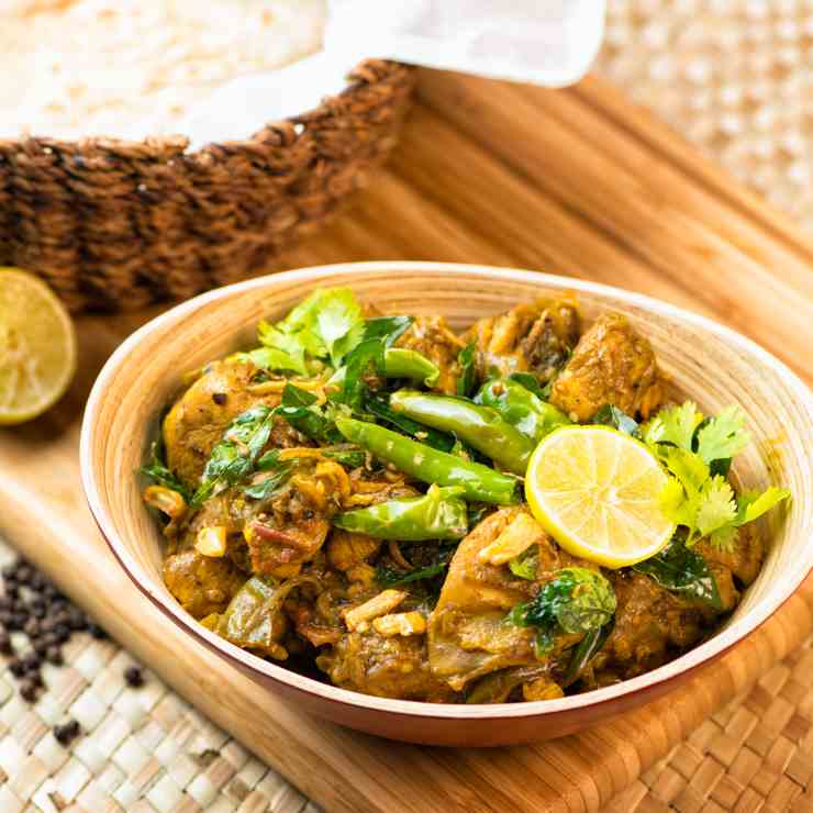 Pepper Chicken with Lime (Kerala Style)