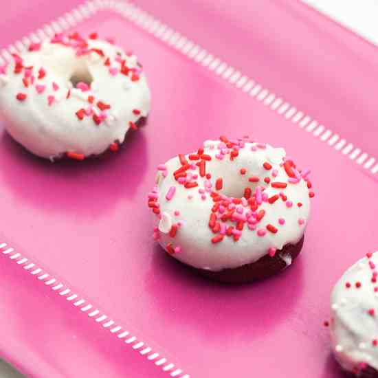 Mini Red Velvet Donuts