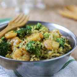 Shrimp and Broccoli Curry with Quinoa