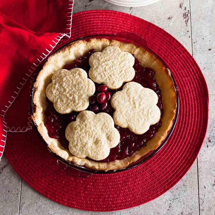 Cranberry Pie with Sugar Cookie Crust