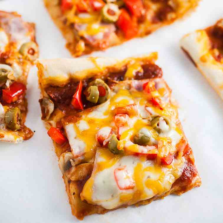 Sheet Pan Pizza with Canadian Bacon