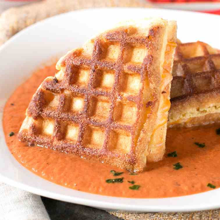 Cornbread Waffle Grilled Cheese Sandwiches