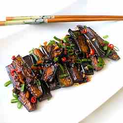 Chinese style Eggplant in Sweet and Spicy 