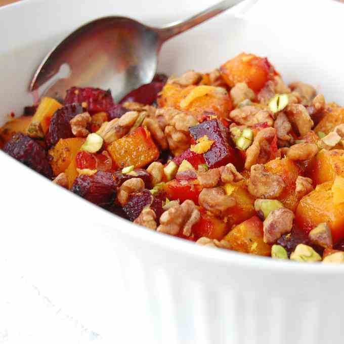 Oven Roasted Butternut Squash and Beets