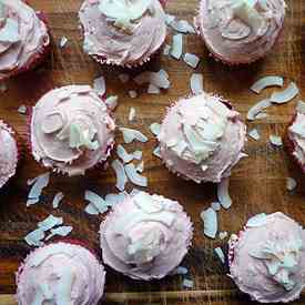 Raspberry Coconut Cupcakes