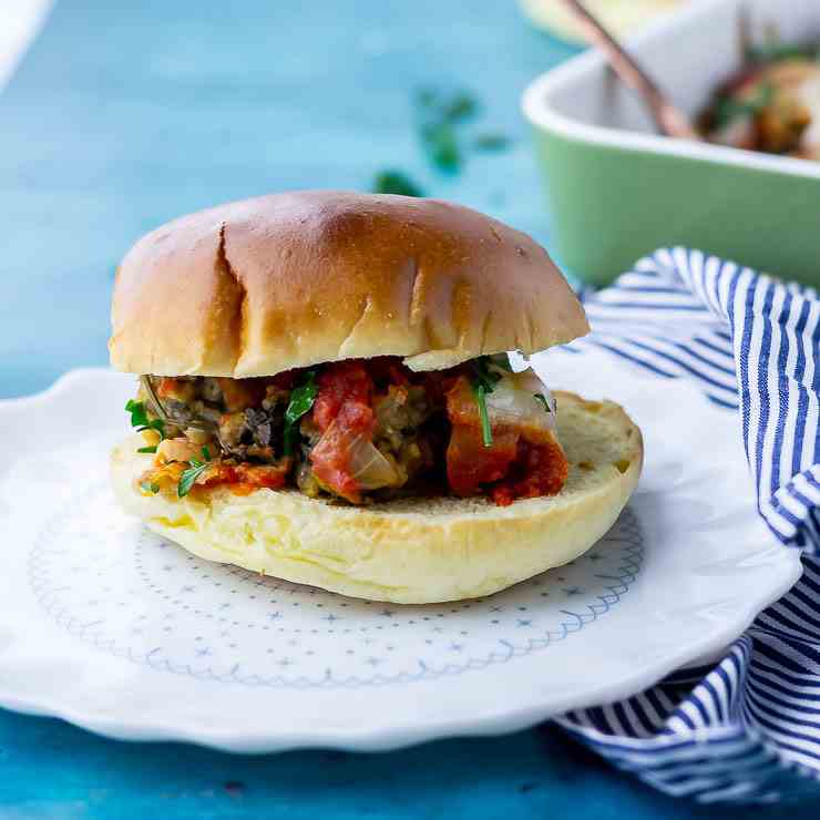 Vegetarian Meatball Sandwiches with Tomato