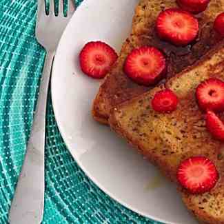 French Toasts With Sliced Strawberries