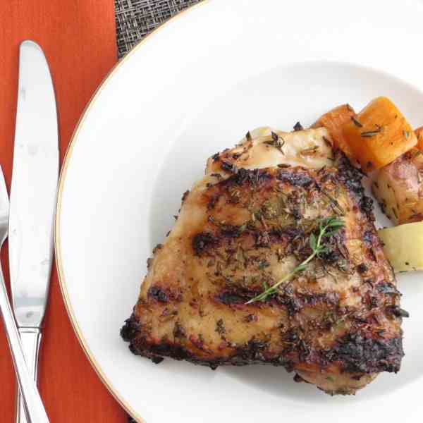 grilled chicken with herb dry-rub