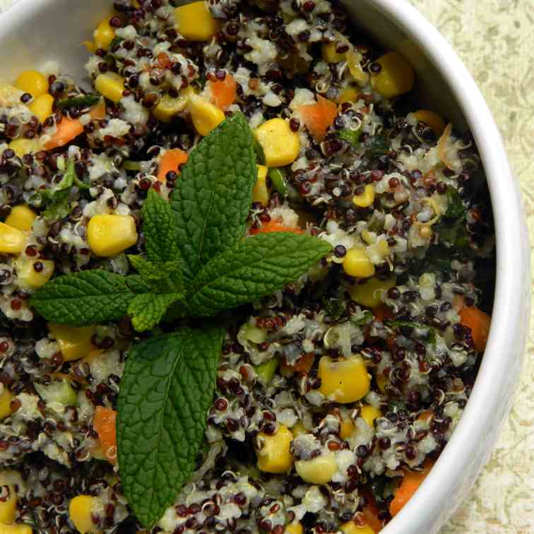 Aromatic millet quinoa salad