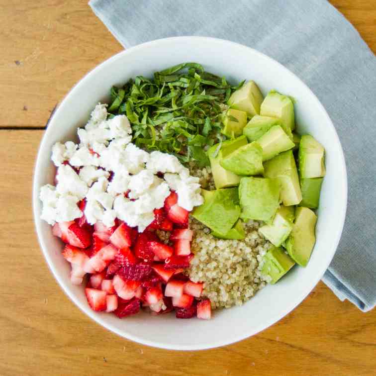 Strawberry-Avocado Quinoa Salad Bowl