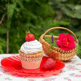 Strawberry Whipped Cream Muffins