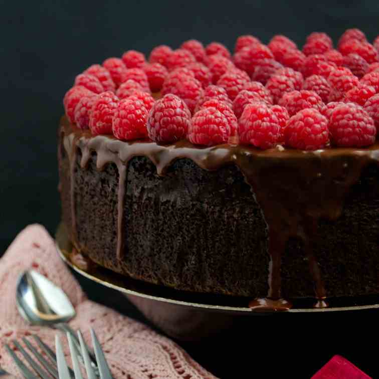 Raspberry Chocolate Mud Cake