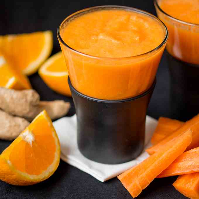 Orange Carrot and Ginger HOT smoothie