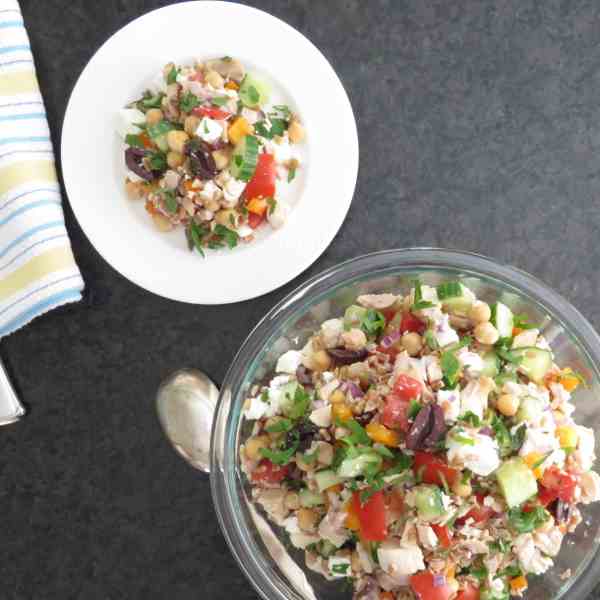 Herb Scented Chicken and Farro Salad
