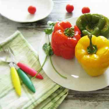 Bulgur stuffed Bell Peppers