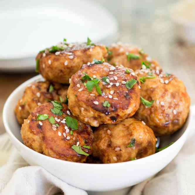 Asian Style Chicken Meatballs 