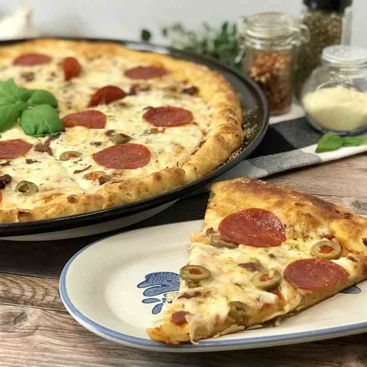 Ultimate Low Carb Pizza Crust, Yeast Risen