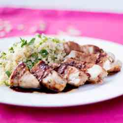 Balsamic Garlic Chicken with Couscous