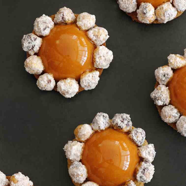 Caramel Mousse Domes with Candied Hazelnut