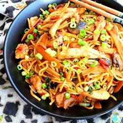Chicken Noodles with Chili Bean Sauce