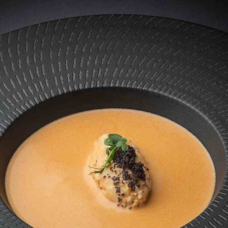 Cream Soup Bisque from Crayfish with Pike 