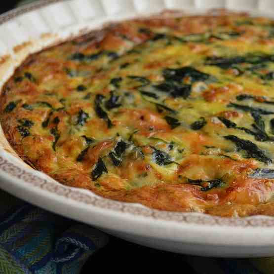 Simple Easy Crustless Spinach Quiche