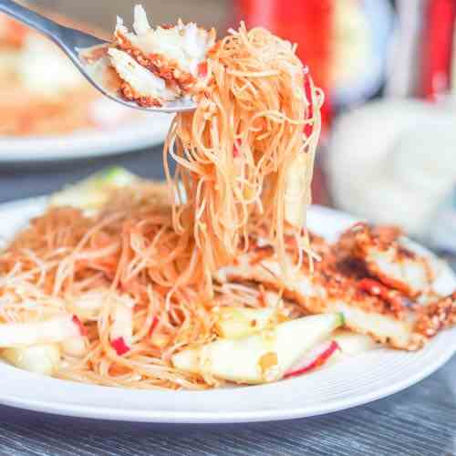 Asian Noodles w Fish - Veggies