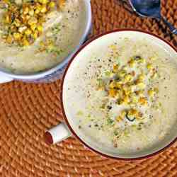 Corn Chowder with Trinidad Chili Peppers