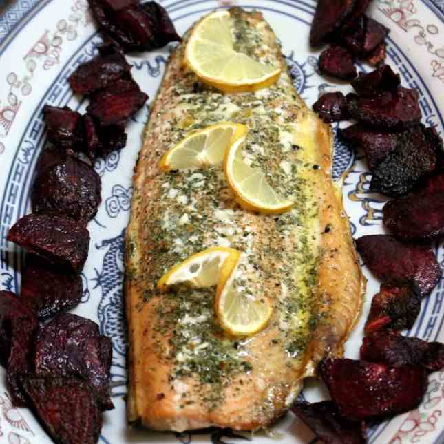 Salmon Trout Fillet from the oven