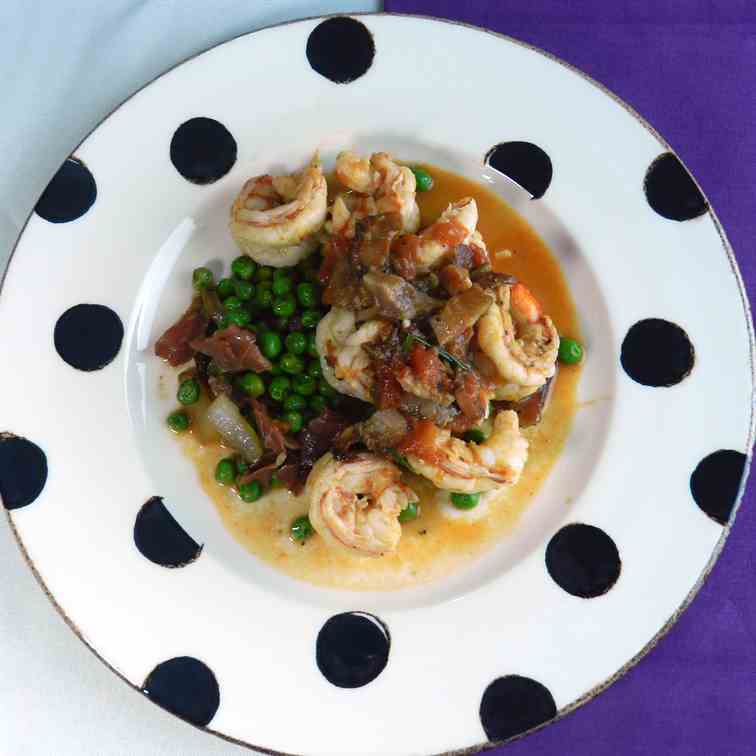 Shrimp With Guanciale And Rosemary 