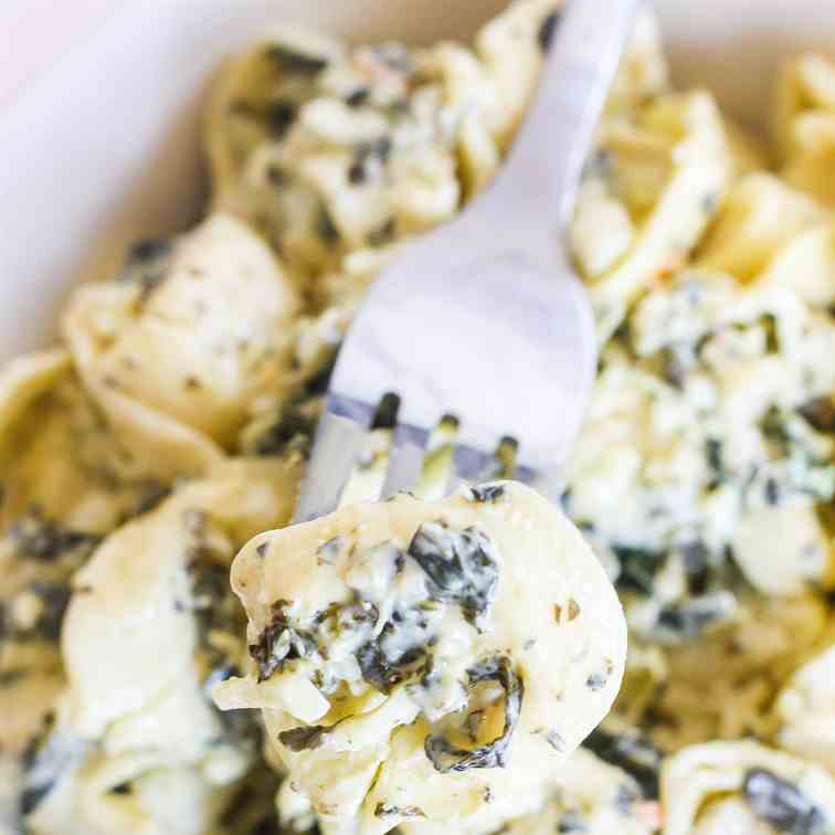 Spinach Artichoke Tortellini Salad