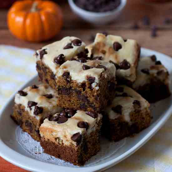 Pumpkin Cheesecake Bars