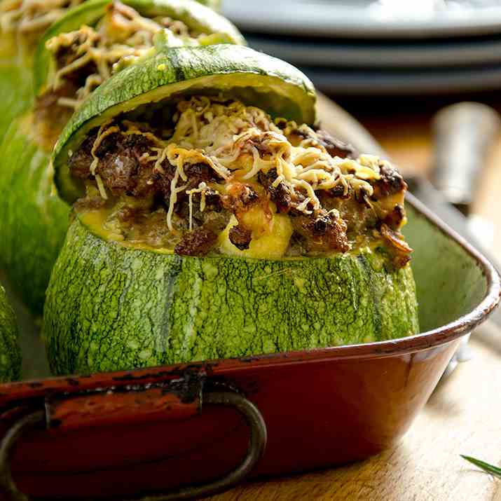 Breakfast Stuffed Zucchini