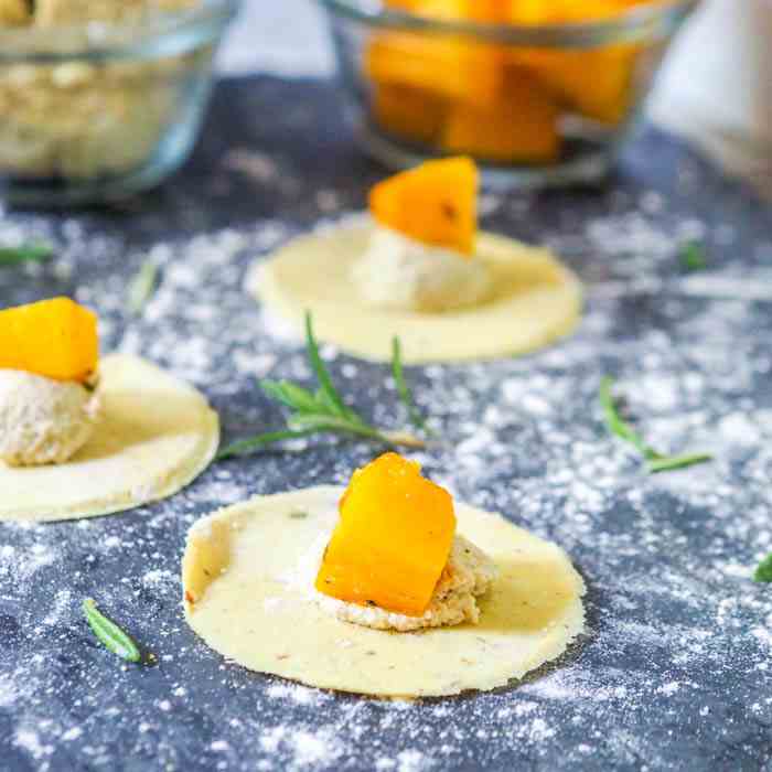 Vegan Pumpkin Ricotta Ravioli