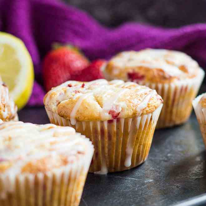 Strawberry Lemon Muffins