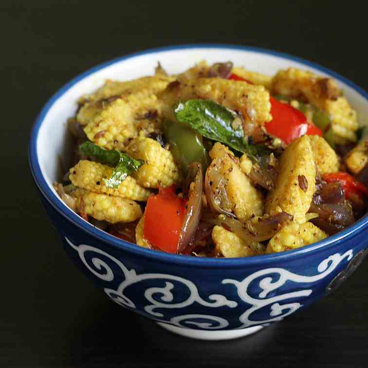 Baby corn stir fry