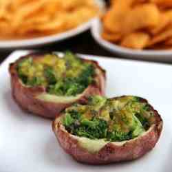 Broccoli & Cheddar Potato Skins