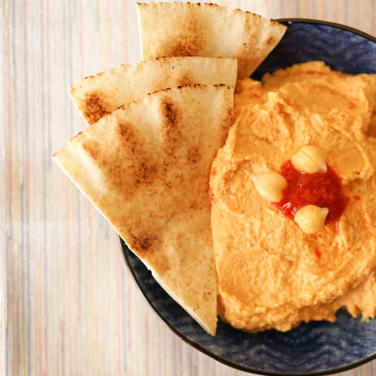 Moroccan Inspired Harissa Hummus Recipe