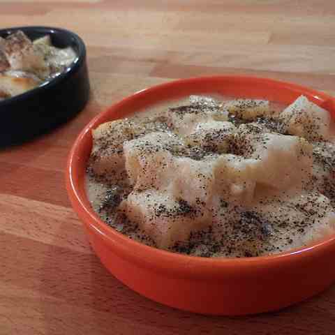 Potato and pumpkin fondue