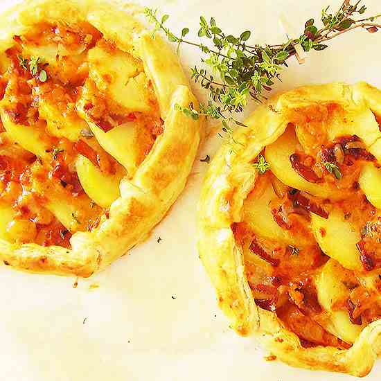 Two Rustic Potato and Thyme Galettes