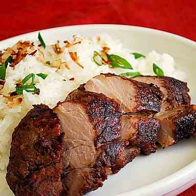 Island Pork Tenderloin with Toasted Coconut