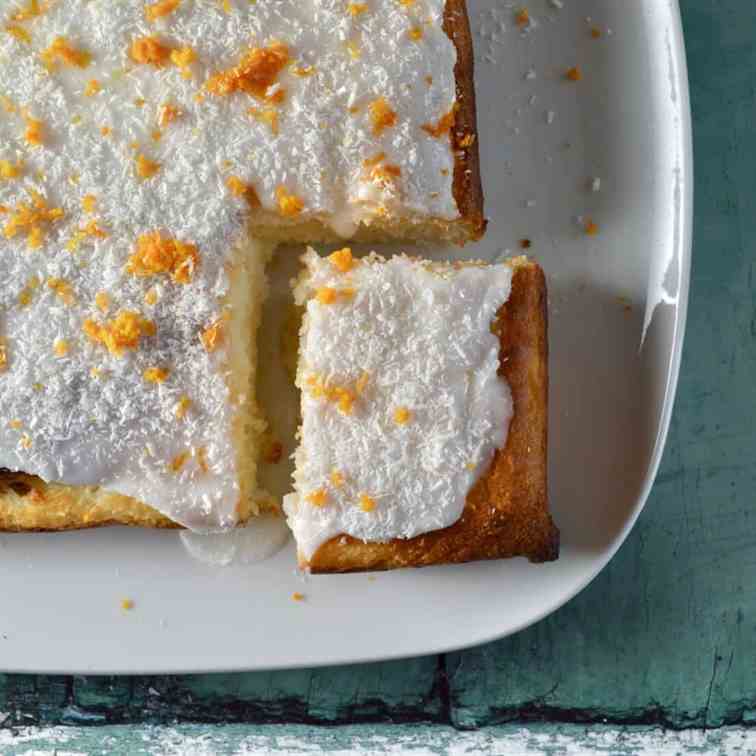 Orange and Coconut Traybake