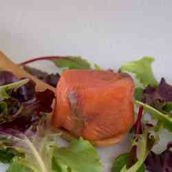 Pie smoked salmon and hake