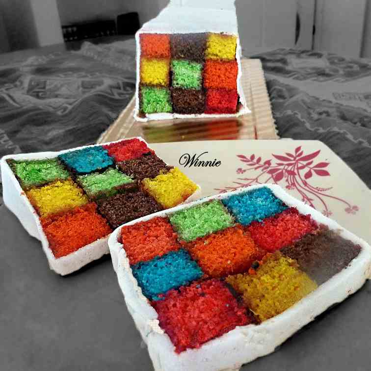 Rubik's Cube Cake