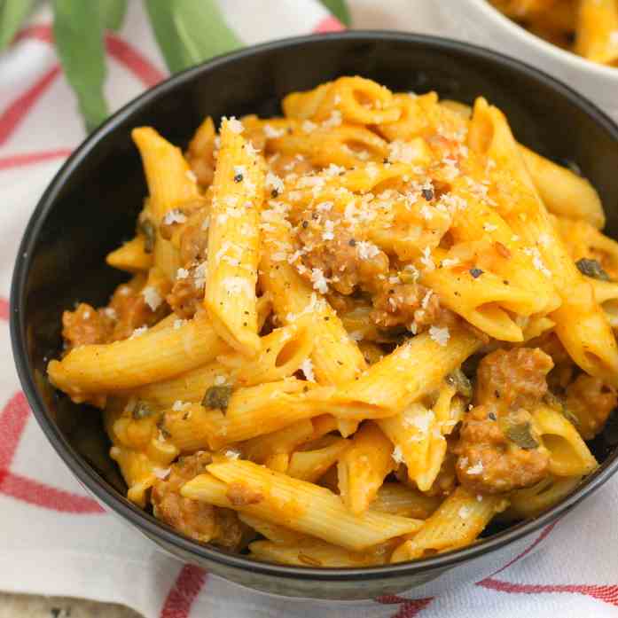 Pumpkin Sausage Pasta