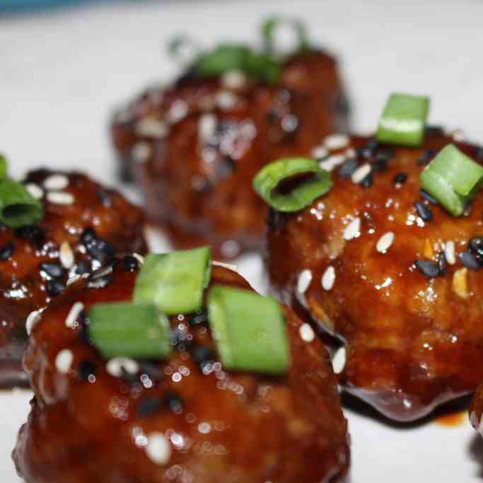 Hoisin Sesame Smoked Meatballs