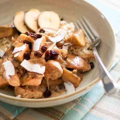 Plantain Chicken over Brown Rice